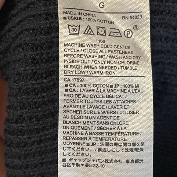 Banana Republic Mens Blue Textured Pocket Front Full Zip Basic Sweater Sz Large - Picture 7 of 8